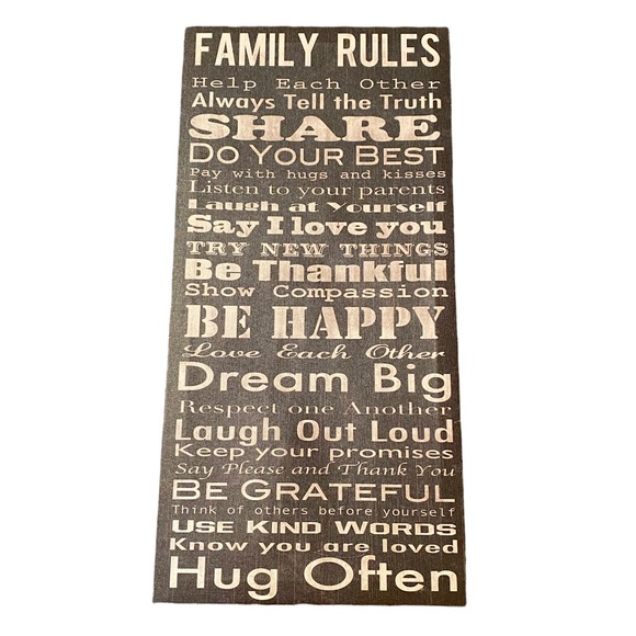 unknown Other - Family Rules Wall Decor
